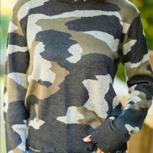 Women's boutique Camo sweater